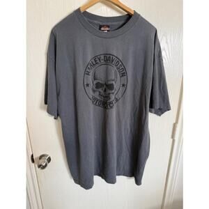 Vintage Harley-Davidson Willie G Skull Graphic T-Shirt -Charcoal 2XL